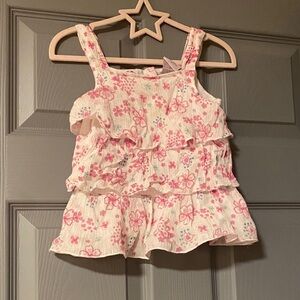 Disney Pink Floral Disney Princess Sparkle Top for Kids